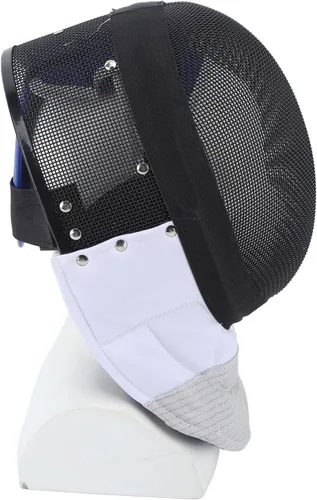 Vista 2 de Equipo de protección de esgrima, forro impermeable, máscara de entrenamiento de esgrima, duradera, ligera, acabado antirreflejo, negro con babero