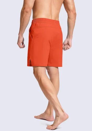 Vista 4 de G Gradual Men's Swim Trunks Quick Dry Bathing Suit Beach Board Shorts for Men with Zipper Pockets and Mesh Lining