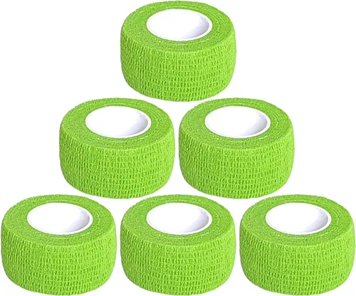 Vista 14 de Baisunt Paquete de 6 vendajes cohesivos de 1 pulgada, cinta autoadhesiva autoadhesiva autoadhesiva transpirable para muñeca, tobillo, deportes, Negro
