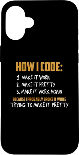 Vista 22 de iPhone 16 How To Code Funny Computer Programmer Coding Geek Novelty Case