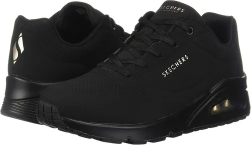 Vista 7 de Skechers Uno-Stand on Air tenis estilo urbano para mujer., Negro (dark black), 5