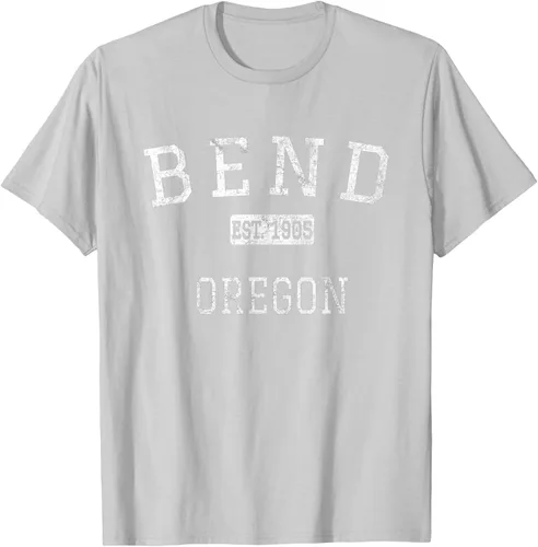 Vista 73 de Bend Oregon OR Camiseta vintage, Negro