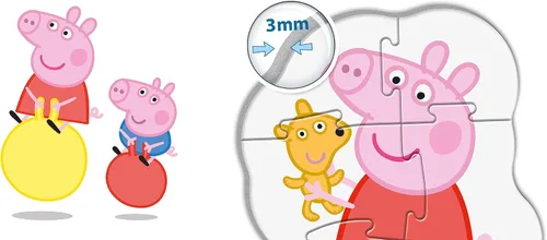 Vista 4 de Clementoni 20829, Peppa Pig My First Puzzles para niños pequeños, 3+6+9+12 piezas, a partir de 2 años