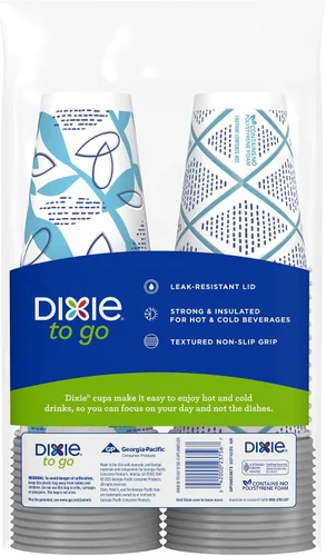Vista 2 de Dixie to Go - Tazas de café con tapas, 12 onzas, 26 unidades, tazas de Varios