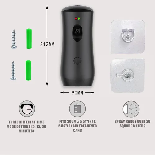 Vista 4 de Dispensador automático de ambientador, dispensador de ambientador montado en la pared/de pie, la máquina de fragancia en aerosol es adecuada