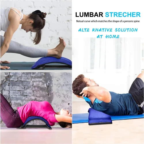 Vista 6 de Dispositivo mágico de estiramiento de espalda de varios niveles con almohadilla de espuma viscoelástica, soporte lumbar de espalda para silla