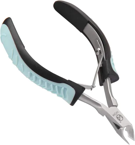Vista 10 de IVON - Cortadora de cutículas profesional, cortador de cutículas antideslizante de acero inoxidable, pinza azul