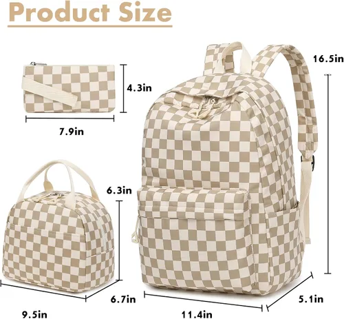 Vista 34 de Bluboon Juego de mochila para adolescentes, mochila escolar para niñas, lonchera y lápices, bolsas para estudiantes, 3 en 1