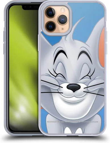 Vista 52 de Head Case Designs Funda de gel de cara completa con licencia oficial de Tom y Jerry Jerry [protección de grado militar] compatible con Apple iPhone