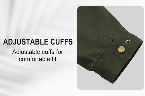 Vista 6 de Chaqueta ligera de algodón para hombre, estilo militar, con capucha, de canvas, para campo, ropa de trabajo, casual, cargo de primavera
