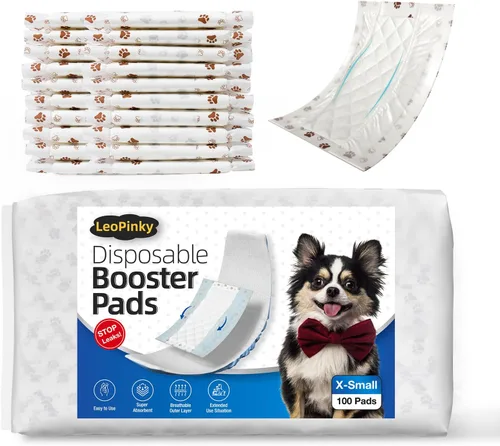 Vista 15 de Almohadillas desechables para aumentar los pañales para perros, 100 unidades, forros para pañales para perros machos y hembras, insertos