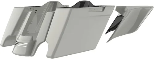 Vista 78 de Cubiertas laterales de alforjas estiradas para motocicleta, extensión extendida para Harley Touring 2014+ - Whisky ámbar Amber Whiskey