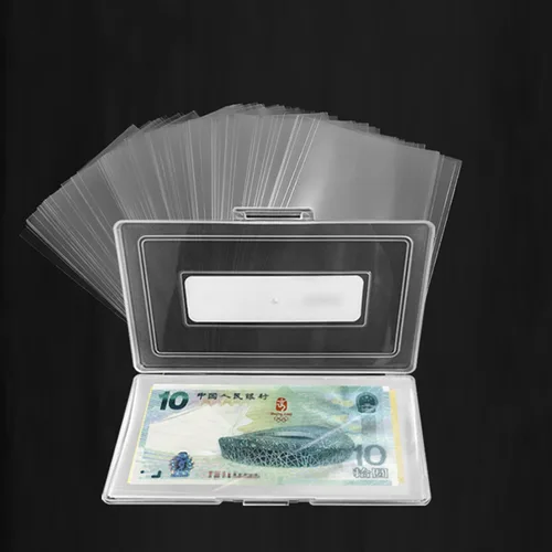 Vista 5 de MUDOR Soportes para billetes de dólar para coleccionistas, paquete de 100