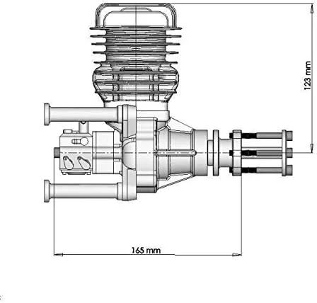 Vista 5 de Nuevo motor de gasolina DLE55 55cc para avión RC