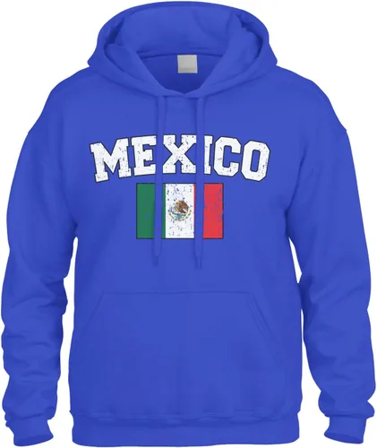Vista 2 de Cybertela Sudadera con capucha con capucha y diseño de la bandera de México
