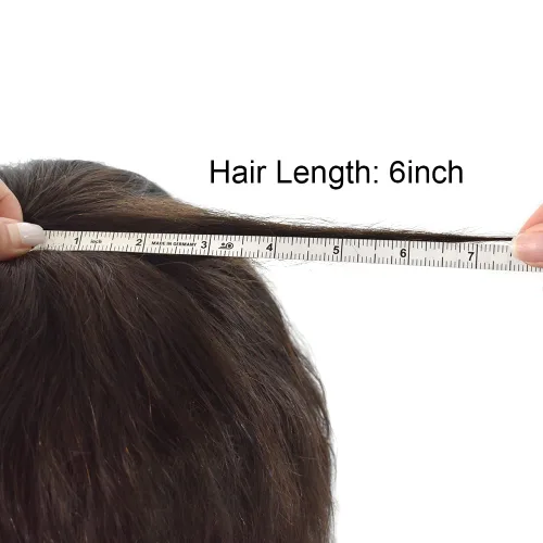 Vista 343 de Toupee para hombre 100% cabello humano real tupé para hombres 0.004 in piel de poliuretano para hombre, sistema de reemplazo de piezas de pelo