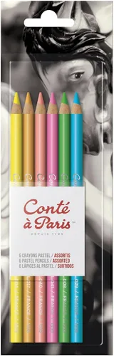 Vista 8 de Conté à Paris Lápices Pastel de 24 colores variados