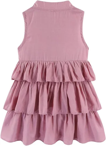 Vista 2 de Mud Kingdom Little Girls Sleeveless Dress Midi Length Ruffle Tiered Layered Summer