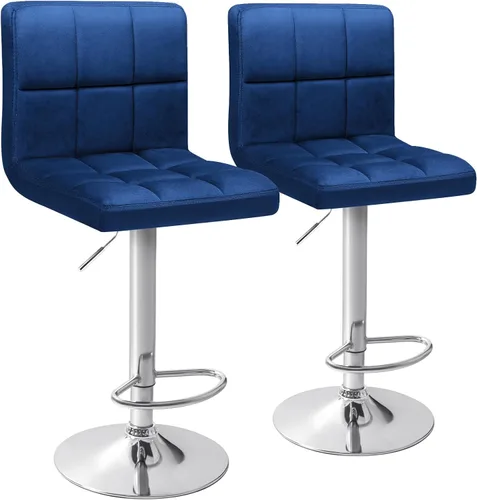 Vista 12 de Homall - Taburetes de bar de cuero sintético, con altura ajustable, giratorios, hidráulicos sin brazos, taburete de bar y cocina cuadrado de altura