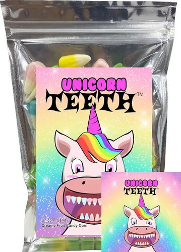 Vista 10 de Killer Bunny Dientes Pastel Candy Corn divertido y único cesta de Pascua, regalo de broma para cumpleaños, niñas, niños y adolescentes (7 onzas)