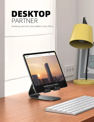 Vista 25 de Soporte ajustable para ipad, soporte para tableta Lamicall, Gris espacial