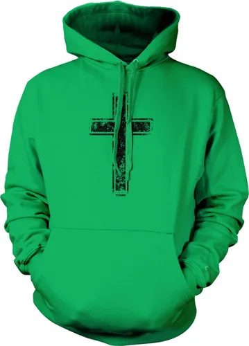 Vista 12 de Tcombo Sudadera con capucha unisex con diseño de cruz angustiada