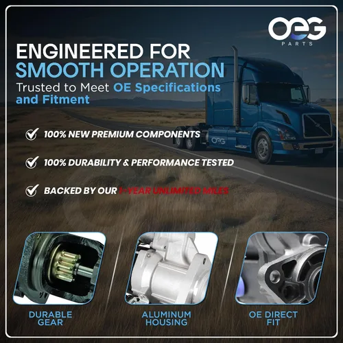 Vista 7 de OEG Parts Nuevo arrancador compatible con Chevy GMC C8500 Caterpillar 1990-2002 Motor diesel P-Series Van 10461082 10461094 10461110 10461152