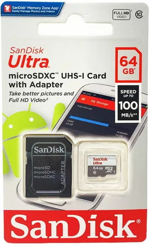Vista 3 de SanDisk Ultra SDSQUNS-064G-GN3MN 64GB 80MB/s UHS-I Clase 10 microSDXC Card
