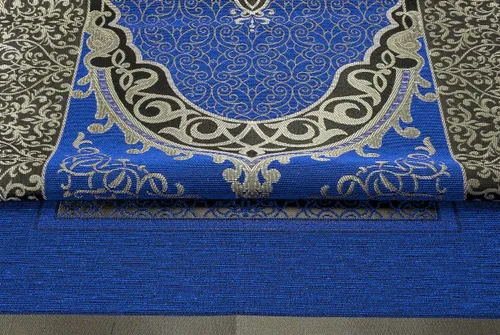 Vista 4 de BAYKUL Alfombra de oración musulmana, alfombras de oración islámicas turcas, grandes regalos de Ramadán, alfombra de oración para mujeres y hombres