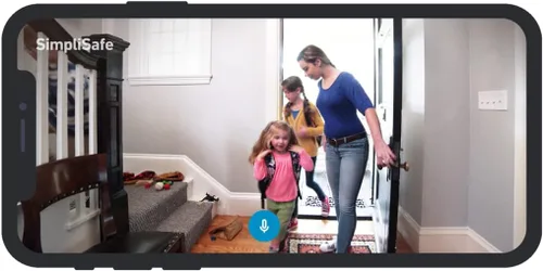 Vista 4 de SimpliSafe SimpliCam - Cámara de seguridad para interiores con cable de 1080p con obturador de privacidad integrado, compatible con sistema