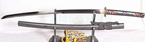 Vista 7 de 41 ''Flame HAMON Clay Templado Acero Doblado Japonés Katana Full Tang Sharp Blade
