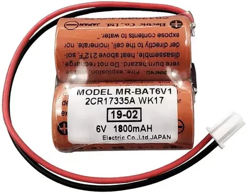 Vista 5 de 4 unids 6 V 1800 mAh MR-BAT6V1 2CR17335A WK17 PLC batería con enchufe para Mitsubishi M80 Driver MR-J4 servo sistema