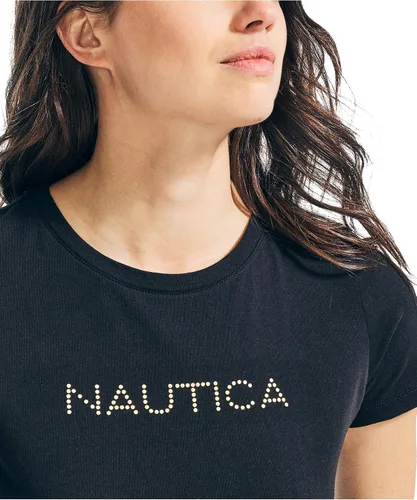 Vista 4 de Nautica Camiseta de mujer Easy Comfort Supersoft 100% algodón con logotipo clásico