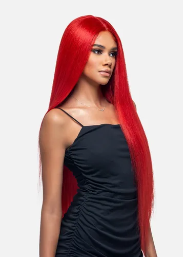 Vista 5 de Vivica A. Fox WNB-1, mezcla de cabello humano, peluca de encaje frontal, color 1, negro azabache