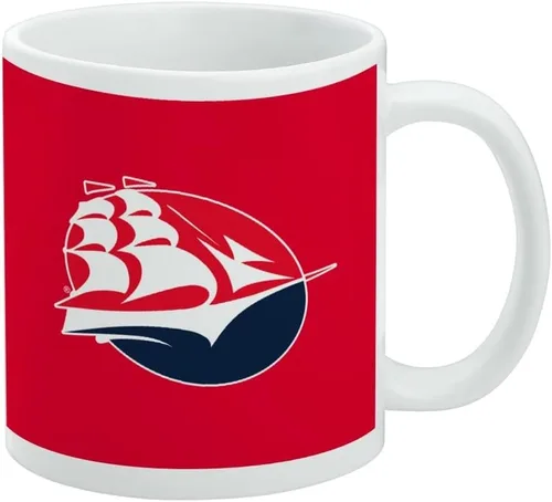 Vista 305 de Taza de cerámica con el logotipo principal de la Universidad Rider, taza de regalo novedosa para café, té y bebidas calientes, 11oz, blanca
