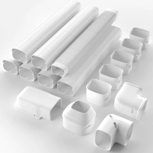 Vista 17 de 3'' 22.5Ft Mini Split Line Set Cover Kit for Minisplit Ductless Linset Air Conditioners and Heat Pumps, Central AC Decorative Upgraded UV-Proof Brown