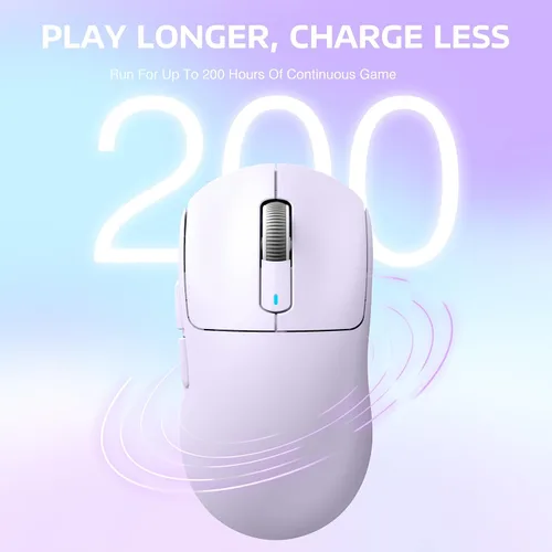 Vista 8 de ATTACK SHARK X3 - Mouse inalámbrico ligero para juegos con tres modos de 2.4GUSB-C con cableBluetooth, hasta 26K DPI, sensor óptico PAW3395