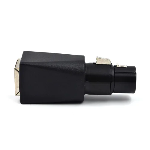 Vista 6 de Paquete de 4 conectores DMX a RJ45 Adaptador XLR de 5 pines a conector Ethernet hembra, cable Ethernet CAT-5 como cable DMX512