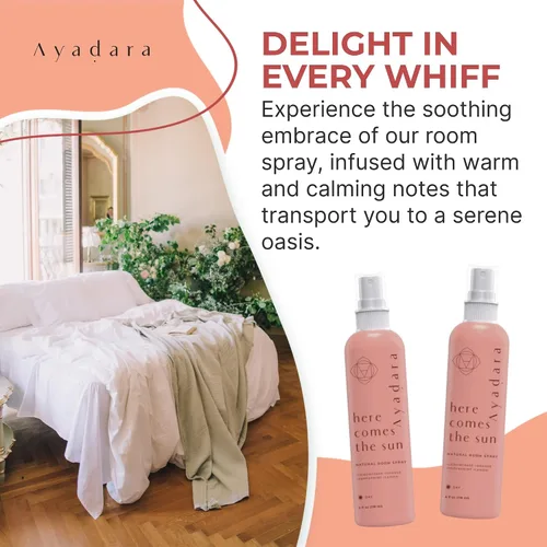 Vista 7 de Ayadara Spray natural para habitación, 4 onzas, aromaterapia para habitación, espray de fragancia y desodorante de lino para el hogar, ambientador