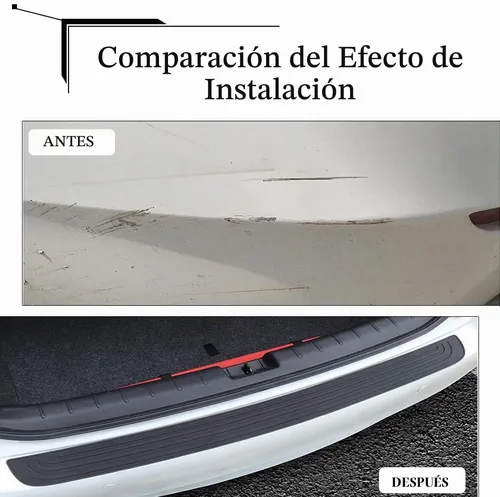 Vista 4 de ASUBHA Protector de parachoques trasero de automóvil, protector de parachoques, almohadilla protectora universal de goma negra contra arañazos