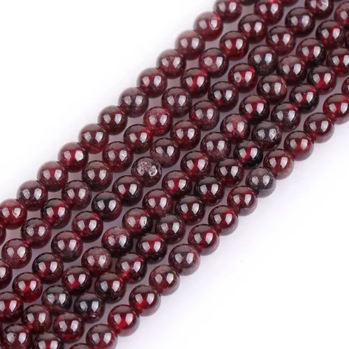 Vista 18 de GEM-Inside - 95 cuentas AA color morado oscuro de amatista de 15 pulgadas por hebra con agujero, piedras preciosas naturales y cuentas de cristal