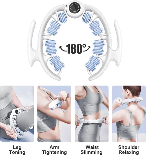 Vista 3 de COSTWELL Masajeador de celulitis, rodillo muscular removedor de celulitis, masajeador de tejido profundo de 360° para piernas, cuello, pantorrillas