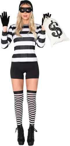 Vista 8 de Spooktacular Creations Adult Women Robber Girl Costume for Halloween Dress Up, Cosplay Theme Party