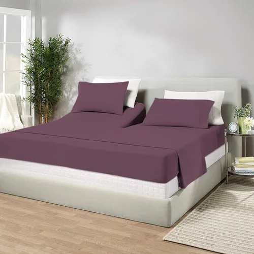 Vista 32 de Juego de sábanas de algodón de 600 hilos tamaño Queen dividido para base de cama ajustable, juego de sábanas de 4 piezas con bolsillo profundo