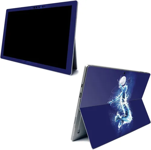 Vista 10 de MightySkins Skin para Microsoft Surface Pro 7 – Blue Reborn Funda protectora de vinilo duradera y única Fácil de aplicar, quitar y cambiar