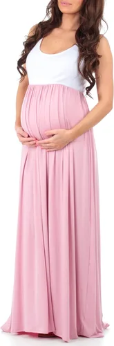 Vista 2 de Maxi vestido de maternidad sin mangas con pliegues y bloques