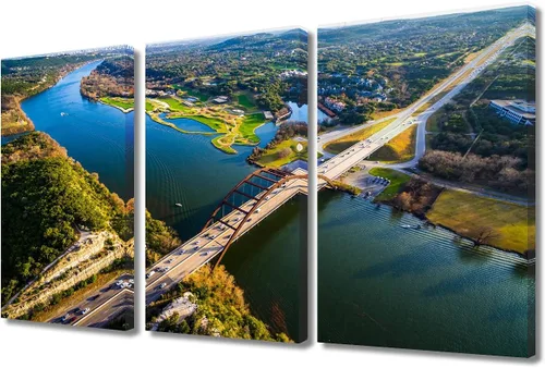 Vista 10 de Imagen del río Mississippi al anochecer, pintura de paisaje urbano de Nueva Orleans, Louisiana, impresiones artísticas, decoración de pared
