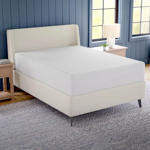 Vista 5 de GhostBed Cubrecolchón de espuma viscoelástica de gel refrescante de 3 pulgadas, funda impermeable, protector y cubrecolchón en uno, tamaño individual