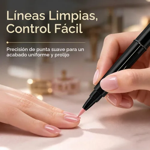 Vista 5 de Juego de bolígrafos profesionales para esmalte de uñas, 6 colores para arte Conjunto E