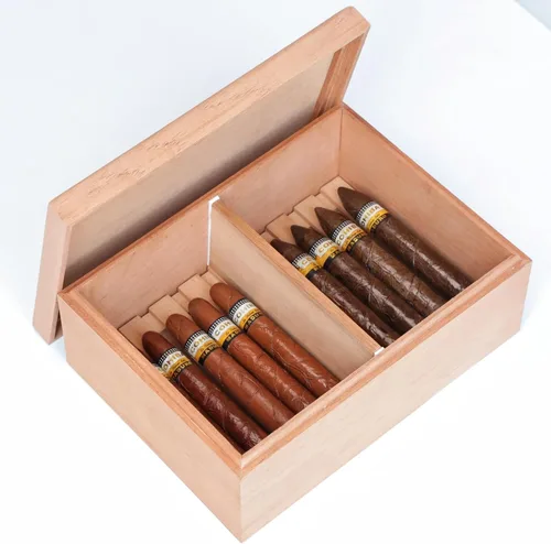 Vista 2 de Woho Bandeja 100% de la caja del cigarro del humidor del cedro español